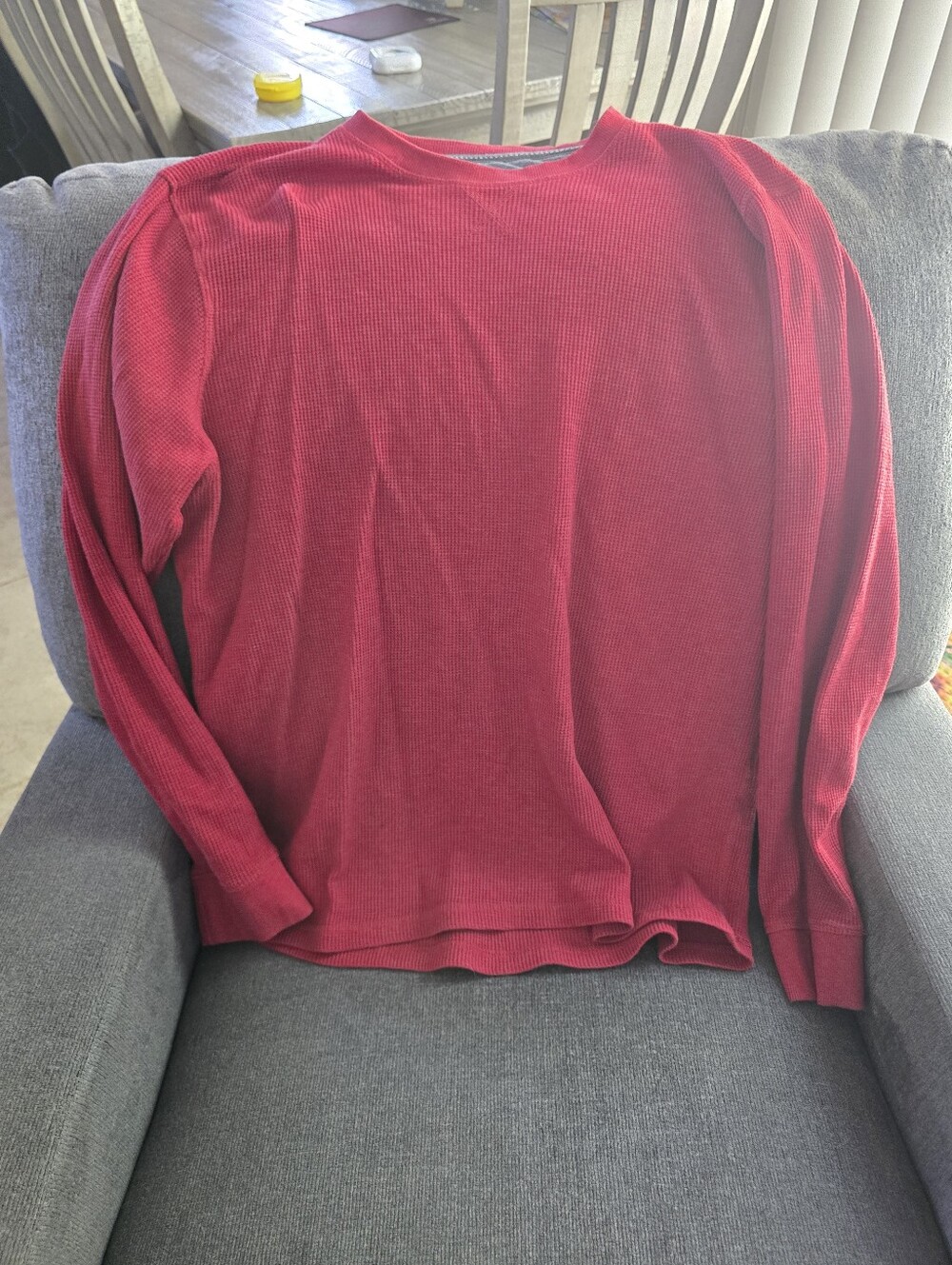 Source Unknown Red Long Sleeve Thermal Tee